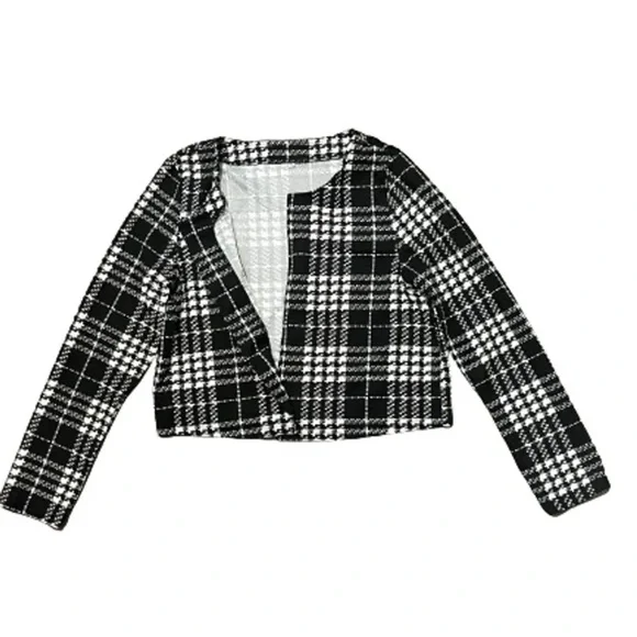Houndstooth Cardigan Blazer - Picture 6 of 6